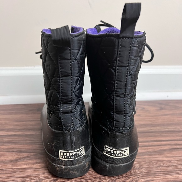 Sperry Top-Sider Gosling Quilted Duck Boots Size 8 Black 9289067 - Picture 7 of 11